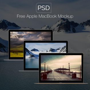 Apple Macbook Mockups Free PSD