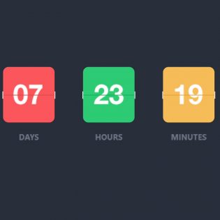 Colorful Flip Counter Free PSD