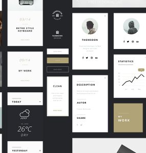 Web UI Elements for Websites Free PSD