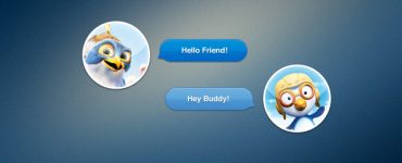 Shinny Chat UI element Free PSD