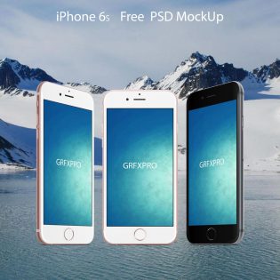 Iphone 6 Front and Angled Mockups Free PSD