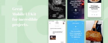 Clean Mobile App UI Kit Resource Free PSD