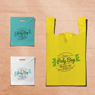Plastic Poly Bag Mockup Free PSD Free PSD