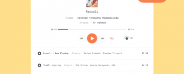 Clean Mp3 Player Design UI Free PSD