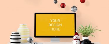 iMac Cinema Display Mockup Free PSD