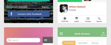 Colorful iOS 8 Mobile UI Kit Free PSD