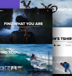 Adventure and Sports Website Template PSD