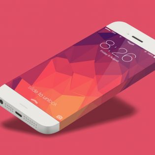 iPhone 6 Vector Mockup Template Free PSD
