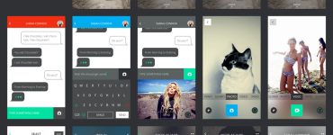 Mobile Application Screens UI Kit Free PSD