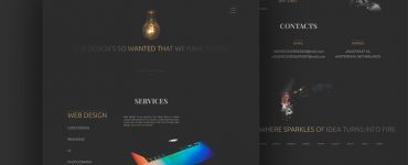 Dark Minimalistic Web Template PSD