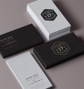 Professional Business Card Stack Mockup Free PSD