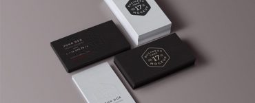 Professional Business Card Stack Mockup Free PSD
