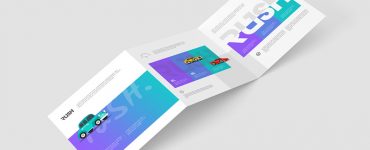 Trifold Square Brochure Mockup PSD