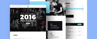Music Studio Website Template Free PSD