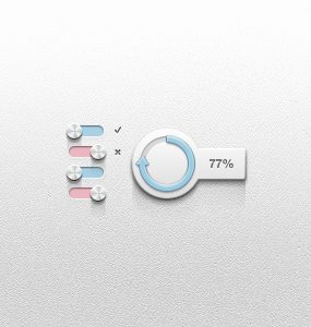 Toggle Switch and Loader UI Free PSD