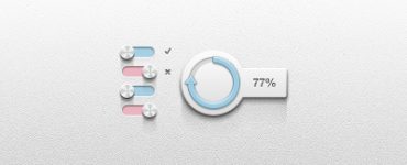 Toggle Switch and Loader UI Free PSD