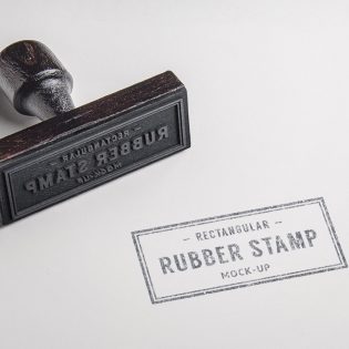 Rubber Stamp Mockup Free PSD