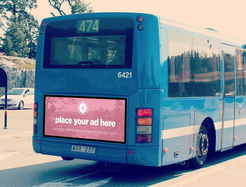Download Bus Advertising billboard Mockup Free PSD - Download PSD
