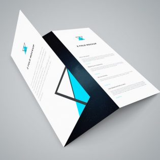 Tri Fold Brochure Mockup Template Free PSD