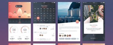 Beautiful iOS App UI Screens Free PSD