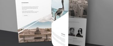 Open Brochure Mockup Template Free PSD