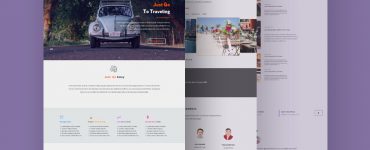 Travel Agency Website Template Free PSD