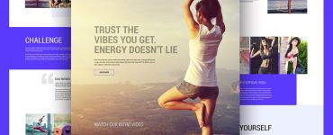 Yoga and Fitness Center Website template Free PSD