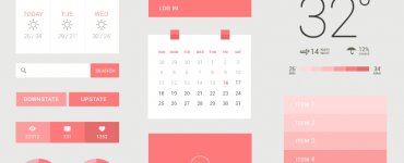 Beautiful Flat UI Element Kit Free PSD