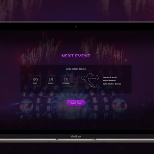 Event Countdown Web Template Free PSD