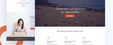 Modern Business Agency Website Template Free PSD