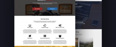 Simplistic Corporate Website Template Free PSD