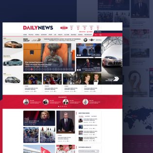News and Magazine Website Template Free PSD