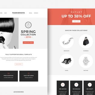 Fashion Accessories Newsletter Template Free PSD