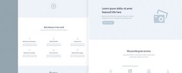 Website Landing Page Wireframe Free PSD