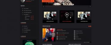 Online Music Application Website Template PSD