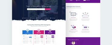 Web Hosting Website Template PSD