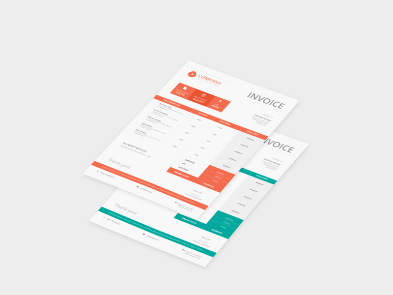 Download Company Invoice Template Free PSD - Download PSD