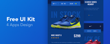 Shoes eCommerce Mobile App UI Kit Free PSD