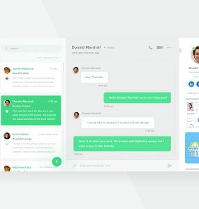 Web Messenger Application GUI Free PSD