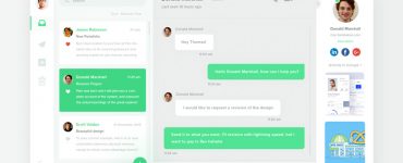 Web Messenger Application GUI Free PSD