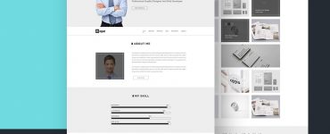 Clean Personal Portfolio Web Template PSD