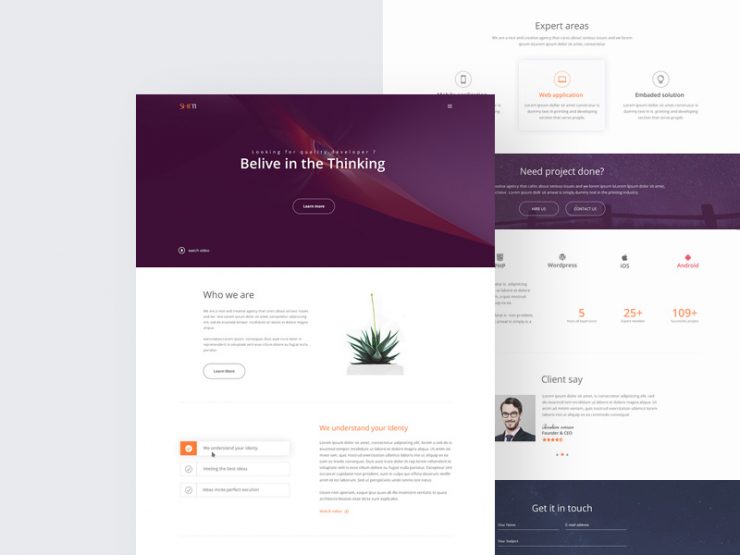 Agency Website Landing Page Template PSD