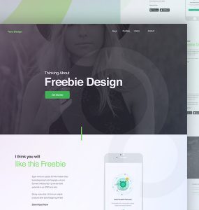 Mobile App Landing page Template PSD