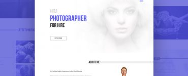 Photographer Portfolio Website Template PSD