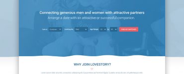 Dating Website Landing Page Template Free PSD