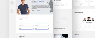 One Page CV Resume Template PSD
