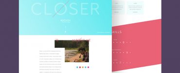 Flat and Minimalistic Portfolio Web Template PSD