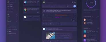 Dashboard Dark UI Design Free PSD