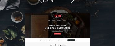 Modern Restaurant Website Template PSD