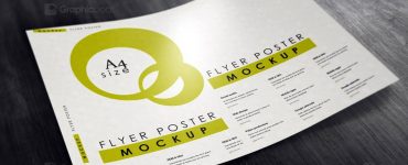 A4 Flyer Poster Mockup Free PSD